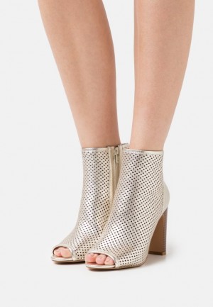 Clenkove Topanky Anna Field Kozene High Na Podpatku Ankle Boots Damske Zlate | 590-YVGZKH