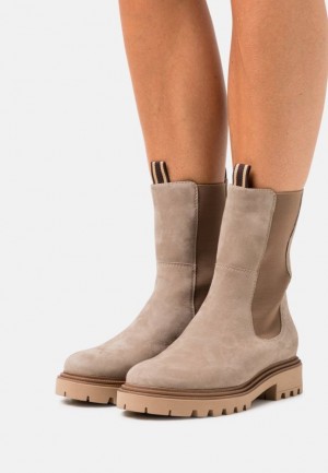Clenkove Topanky Anna Field Kozene Klasické Ankle Boots Damske Béžové | 563-WIUPBL