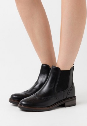 Clenkove Topanky Anna Field Kozene Klasické Ankle Boots Damske Čierne | 562-BTNSZU