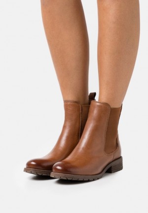 Clenkove Topanky Anna Field Kozene Klasické Ankle Boots Damske Hnede | 520-TGAHCK