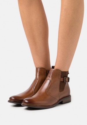 Clenkove Topanky Anna Field Kozene Klasické Ankle Boots Damske Hnede | 487-LDOAYK
