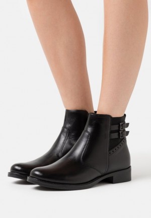 Clenkove Topanky Anna Field Kozene Klasické Ankle Boots Damske Čierne | 945-LXMPAF