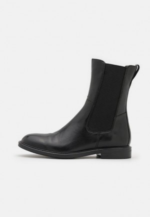 Clenkove Topanky Anna Field Kozene Klasické Ankle Boots Damske Čierne | 942-DVETXY