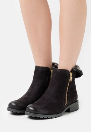 Clenkove Topanky Anna Field Kozene Klasické Ankle Boots Damske Čierne | 937-HAKNCT
