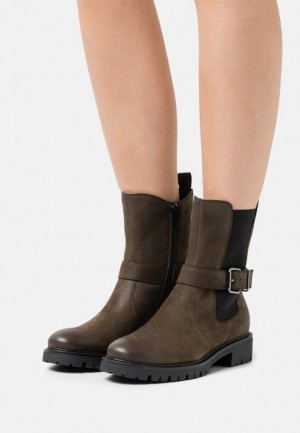 Clenkove Topanky Anna Field Kozene Klasické Ankle Boots Damske Hnedožltý | 361-FPCMHS