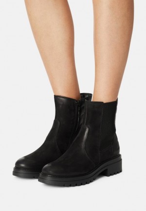 Clenkove Topanky Anna Field Kozene Klasické Ankle Boots Damske Čierne | 249-GSKTZI