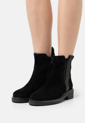 Clenkove Topanky Anna Field Kozene Klasické Ankle Boots Damske Čierne | 234-XVSNQZ