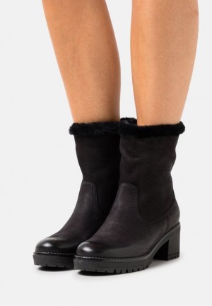 Clenkove Topanky Anna Field Kozene Klasické Ankle Boots Damske Čierne | 216-FJHZPB
