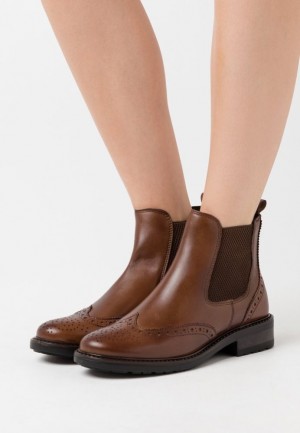 Clenkove Topanky Anna Field Kozene Klasické Ankle Boots Damske Hnede | 076-CLJBUR