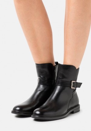 Clenkove Topanky Anna Field Kozene Klasické Ankle Boots Damske Čierne | 870-XYBQUV