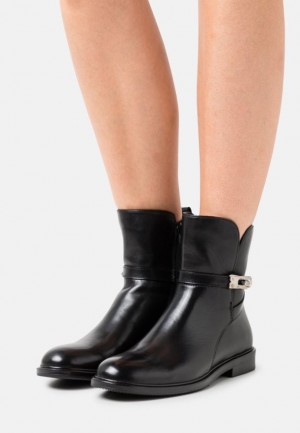 Clenkove Topanky Anna Field Kozene Klasické Ankle Boots Damske Čierne | 867-SFIPXN