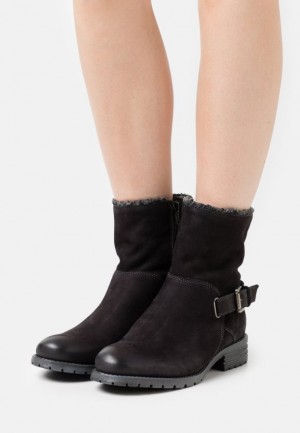 Clenkove Topanky Anna Field Kozene Klasické Ankle Boots Damske Čierne | 728-RDNTML