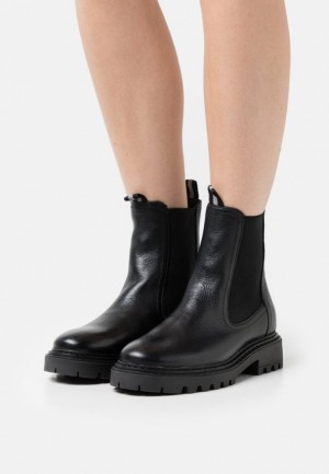 Clenkove Topanky Anna Field Kozene Klasické Ankle Boots Damske Čierne | 725-RAMTWK