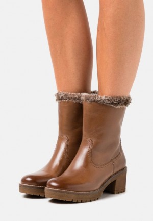 Clenkove Topanky Anna Field Kozene Klasické Ankle Boots Damske Hnede | 682-AVPJDT