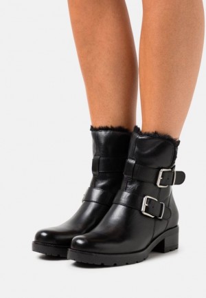 Clenkove Topanky Anna Field Kozene Platforme Ankle Boots Damske Čierne | 087-WXPARG