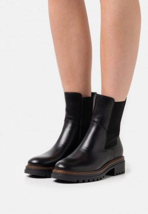 Clenkove Topanky Anna Field Kozene Platforme Ankle Boots Damske Čierne | 617-SEOTQF