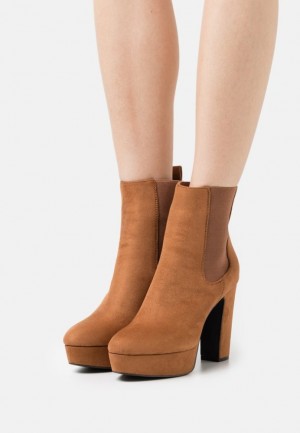 Clenkove Topanky Anna Field Platforme Ankle Boots Damske Hnede | 984-ZRIGHN