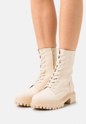 Clenkove Topanky Anna Field Platforme Ankle Boots Damske Béžové | 702-YQZKUM
