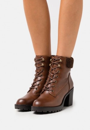 Clenkove Topanky Anna Field Platforme Ankle Boots Damske Hnede | 612-MESWVI