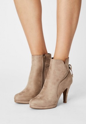 Clenkove Topanky Anna Field Pohodlie High Na Podpatku Ankle Boots Damske Siva Hnede | 905-VERWTY