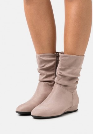 Clenkove Topanky Anna Field Wedge Ankle Boots Damske Siva Hnede | 501-QLFIJT