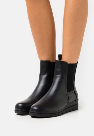 Clenkove Topanky Anna Field Wedge Ankle Boots Damske Čierne | 907-WIMBCJ
