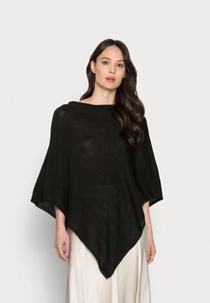 Kabat Anna Field Cape Damske Čierne | 817-OLTQKX