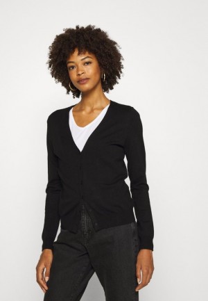 Kardigan Anna Field Basic V Neck Cardigan Cardigan Damske Čierne | 893-PQVTKG