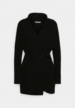 Kardigan Anna Field Belted Cardigan Cardigan Damske Čierne | 490-GXTUVZ