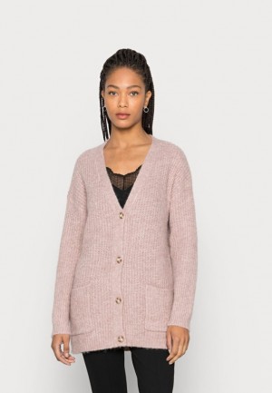 Kardigan Anna Field Long Cardigan With Pocket Cardigan Damske Ruzove | 314-PTVCAB