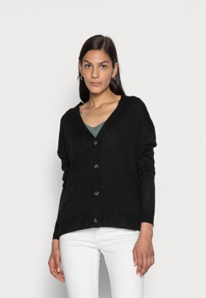 Kardigan Anna Field Silk Blend Cardigan Cardigan Damske Čierne | 293-GPMJCN