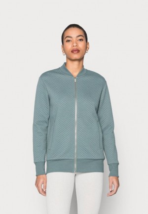 Kardigan Anna Field Zip Up Sweatshirt Damske Zelene | 618-QGTEMF