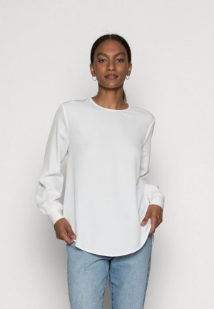 Kosela Anna Field Basic Blouse Blouse Damske Biele | 179-LHSOMF
