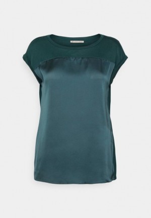 Kosela Anna Field Basic T Shirt Damske Tmavo Zelene | 294-MJRWLY