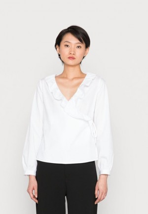 Kosela Anna Field Blouse Damske Biele | 641-JDFPTN