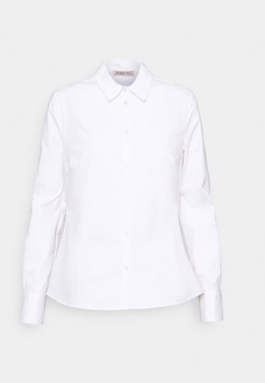 Kosela Anna Field Button Down Blouse Damske Biele | 394-XUYMFQ