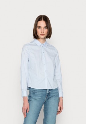 Kosela Anna Field Button Down Blouse Damske Modre | 328-KFWQAR