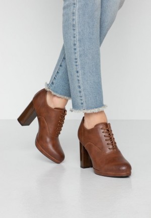 Lodicky Anna Field High Na Podpatku Ankle Boots Damske Hnede | 076-JXISCQ