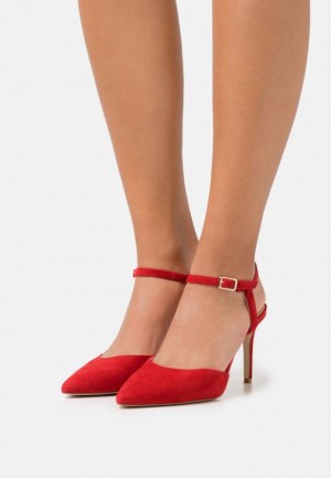 Lodicky Anna Field Kozene Klasické Heels Damske Červené | 482-ETRMHC