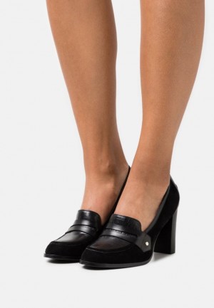 Lodicky Anna Field Kozene Klasické Heels Damske Čierne | 398-TKHVPW