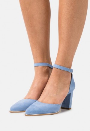 Lodicky Anna Field Kozene Klasické Heels Damske Svetlo Modre | 384-VKQNCU