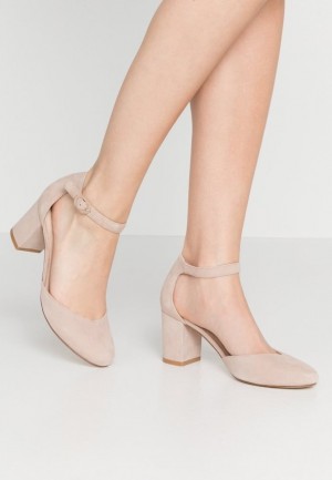 Lodicky Anna Field Kozene Klasické Heels Damske Béžové | 059-MEDGJB