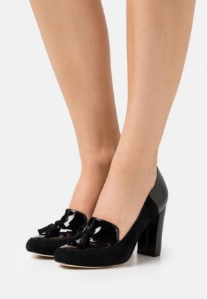 Lodicky Anna Field Kozene Klasické Heels Damske Čierne | 804-GBIVKX