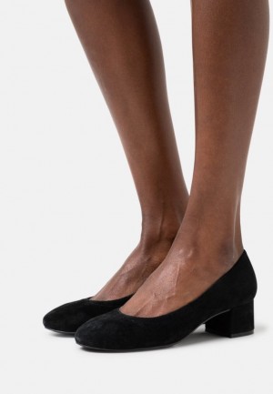Lodicky Anna Field Kozene Pohodlie Klasické Heels Damske Čierne | 953-TWJQGN