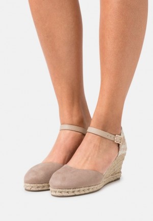 Lodicky Anna Field Wedges Damske Siva Hnede | 587-QYFJZM