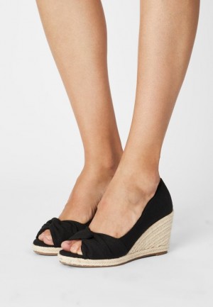 Lodicky Anna Field Wedges Damske Čierne | 384-THZLWJ
