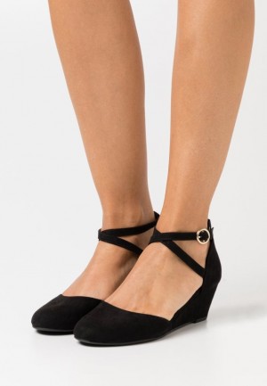 Lodicky Anna Field Wedges Damske Čierne | 913-FVGWEZ