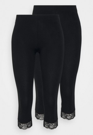 Nohavice Anna Field 2 Pack Leggings Trousers Damske Čierne | 385-PEWGBR
