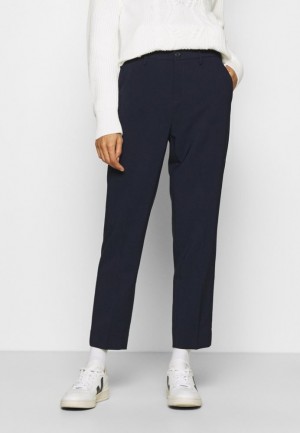 Nohavice Anna Field Basic Bussiness Pants Trousers Damske Tmavo Modre | 041-CVLEBS