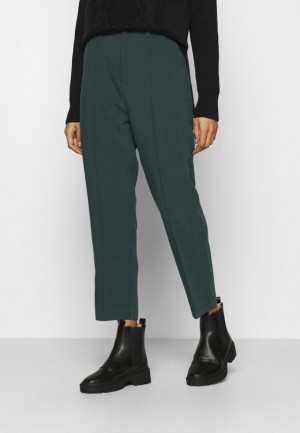 Nohavice Anna Field Basic Bussiness Pants With Pintucks Trousers Damske Tmavo Zelene | 028-NZAKXS